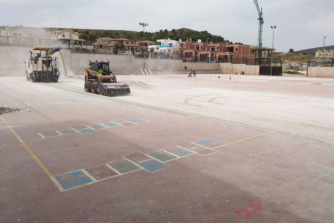 Reparación de las pistas deportivas del C.E.P. San José de Calasanz