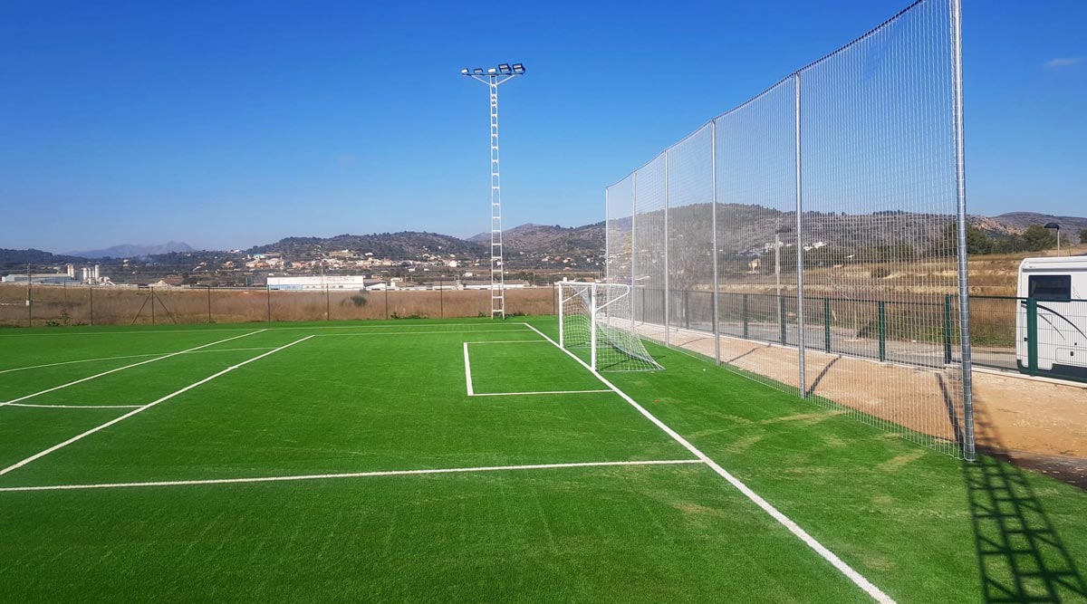 Construcción de campo de fútbol en Benissa, Alicante